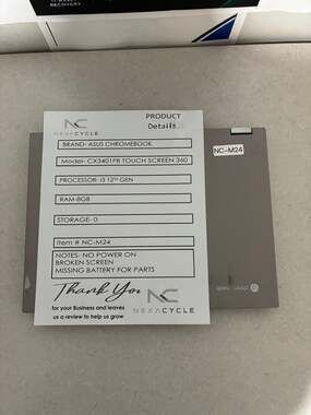 ASUS Chromebook CX3401FB Touch 360 12th Gen i3 8GB RAM